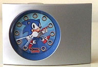 Suspicious analog clock with Sonic