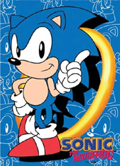 Classic style Sonic & ring wall scroll