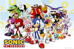 Sonic all-cast group characters poster