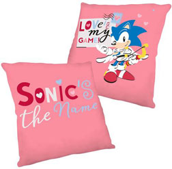 Love Game Sonic Pink Throw Pillow