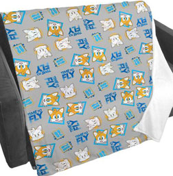 Time To Fly Tails Gray Fleece Blanket
