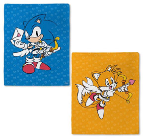 Valentines Day Sonic & Tails 2 Side Blankets