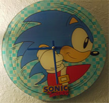 Big Classic Style Spin Sonic Checkered Clock