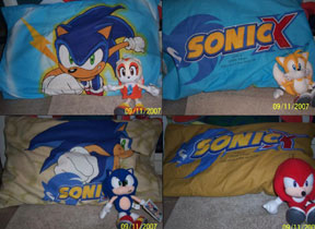 Sonic X 4 Pillow Case Set