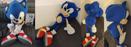 Large Floppy Plush Sonic Doll