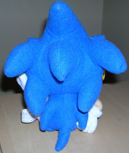 Back of GE Sonic Plush