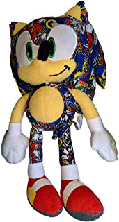 Stickerbomb Plush Sonic Doll