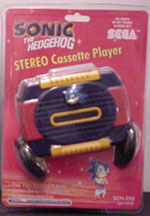 Stereo cassette player with Sonic the hedgehog theme