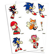 Sonic Characters Temp Tattoos