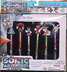 Sonic Adventure Gel Pen Character Topper Set