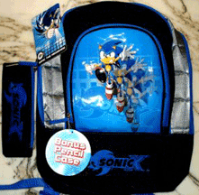 Sonic X back pack with pencil case