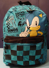 Blue Checkers Classic Style School Bag