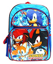 Blue Pixel Theme Modern Sonic School Bag