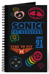Patchwork 5x8 Spiral Bound Notebook Sonic