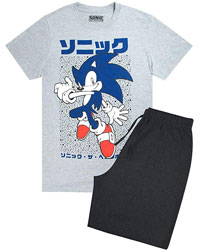 Men's Pajama Sonic Set Gray Black