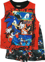 Tank Top Shorts Sonic Shadow Gritty Set