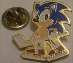 Hockey Sonic Metal Enamel Pin