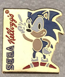 Kellogg's Sega Sonic Themed Metal Enamel Pin
