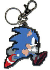 Pixel Classic Style Sonic Keychain