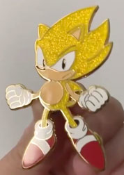 Zen Monkey Glitter Super Sonic Enamel Pin