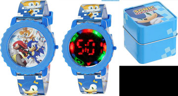 Flashing LEDs Sonic Trio Watch w/Box
