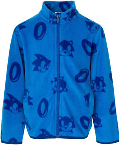 Front Zip Blue Fleece Jacket Sonic