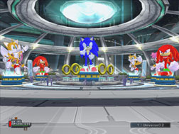 Sonic statues on Central Table