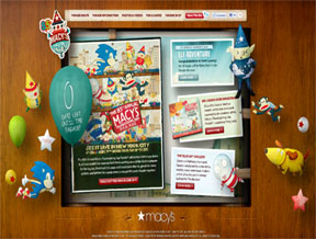 Macys Parade Float Website Ad Page