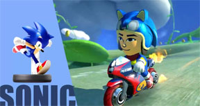 Mii Amiibo Sonic Motorcycle Costume