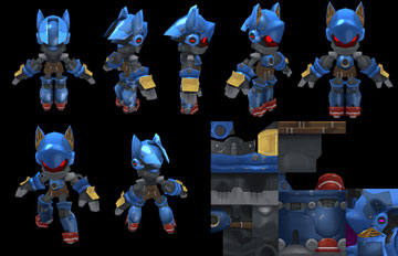Metal Sonic Virtual Armor Turn-Around