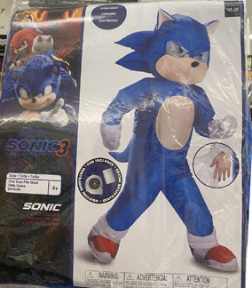 Movie Sonic Fan Power Costume Oddity