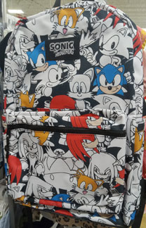 Classic Style Comic Style School Bag Sonic