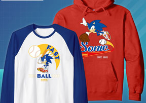 Baseball Sonic Tops Modern Long Sleeve