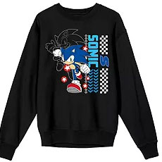 Long Sleeve Black Sonic Checker Shirt